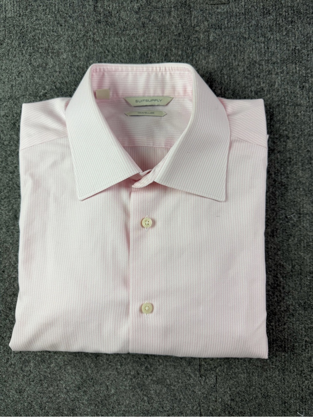Suitsupply Slim Fit Traveller Mens 100% Long Sleeve Dress Shirt Size 41-16
